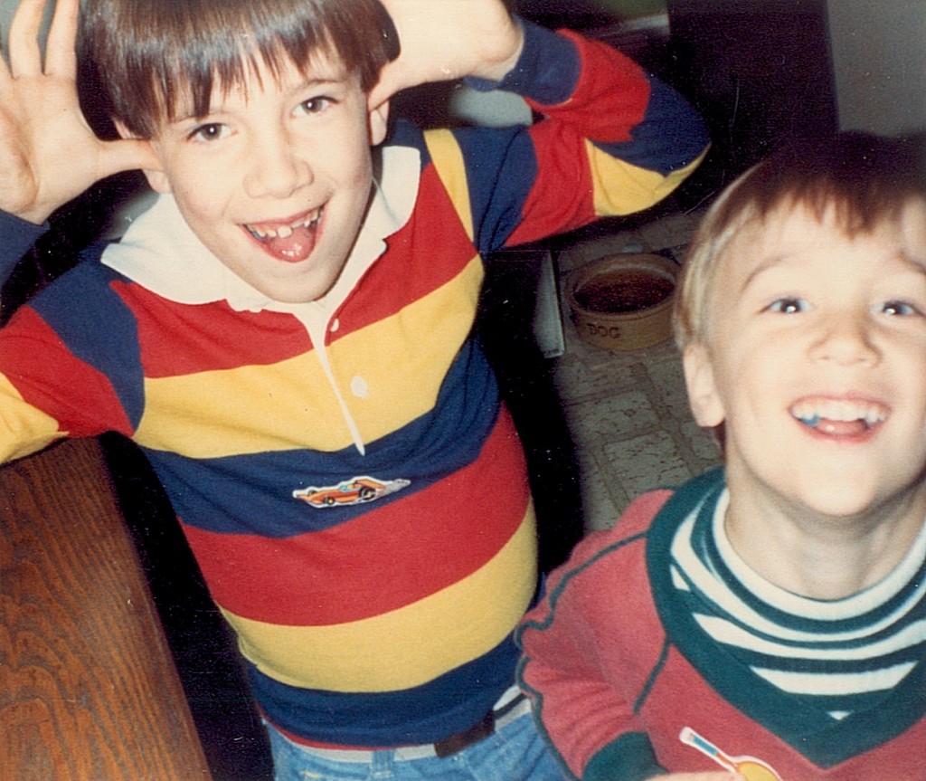 Me at 6 years old with my brother Phillip in 1983